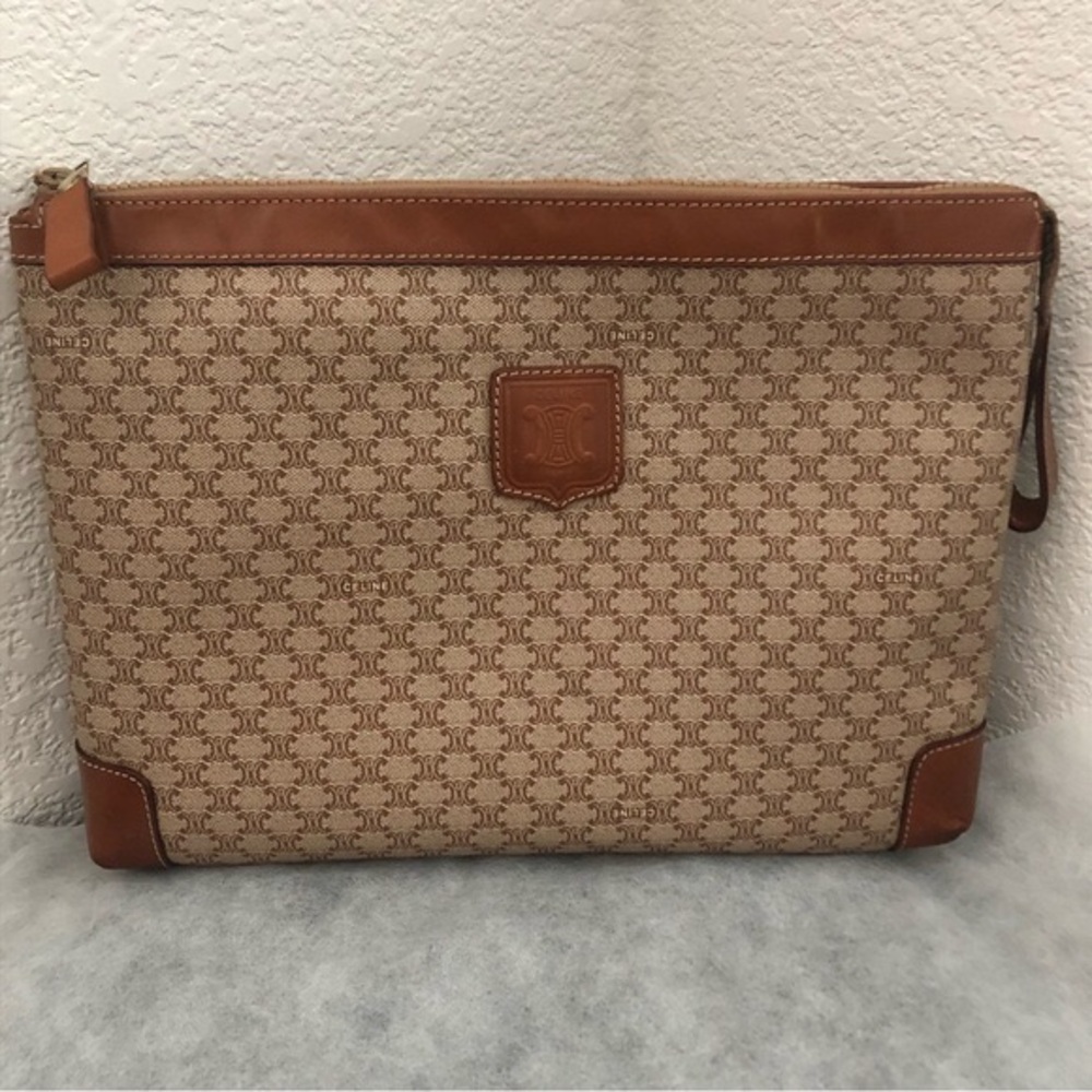 Vintage Celine Macadam Clutch / Pouch for Men or Women